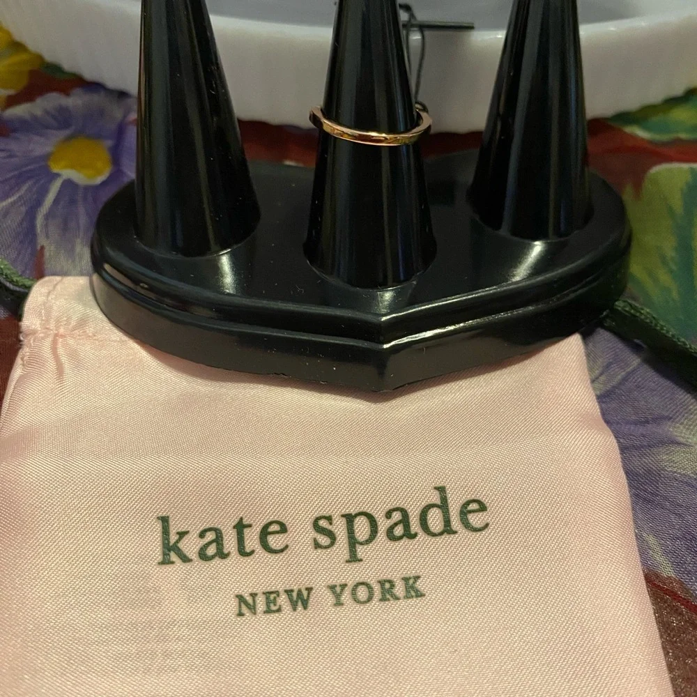 Kate Spade ♠️ New York - NEW - Yours Truly Pave Heart Ring Size: 5 Rose Gold